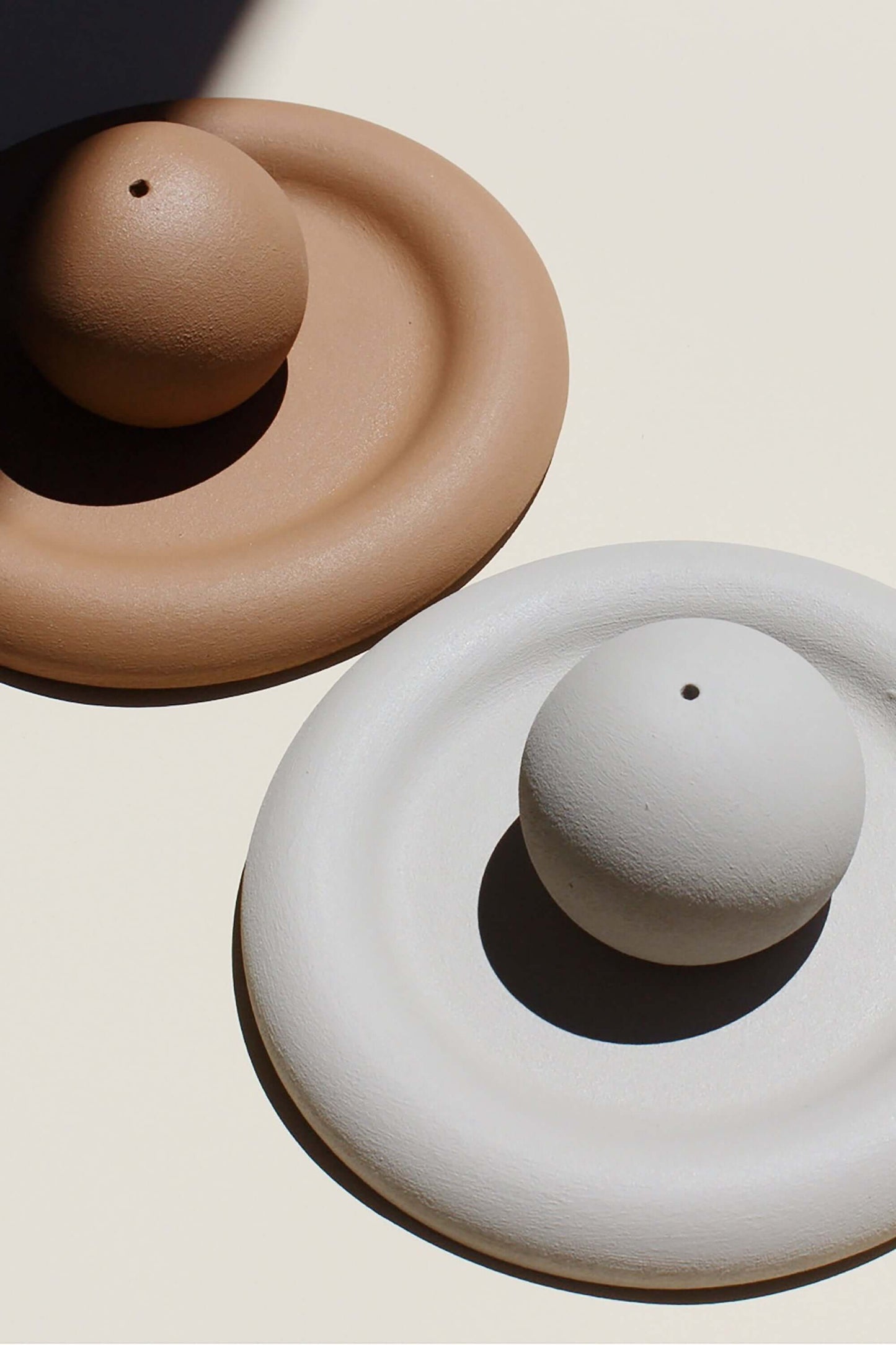 Round stone incense holder
