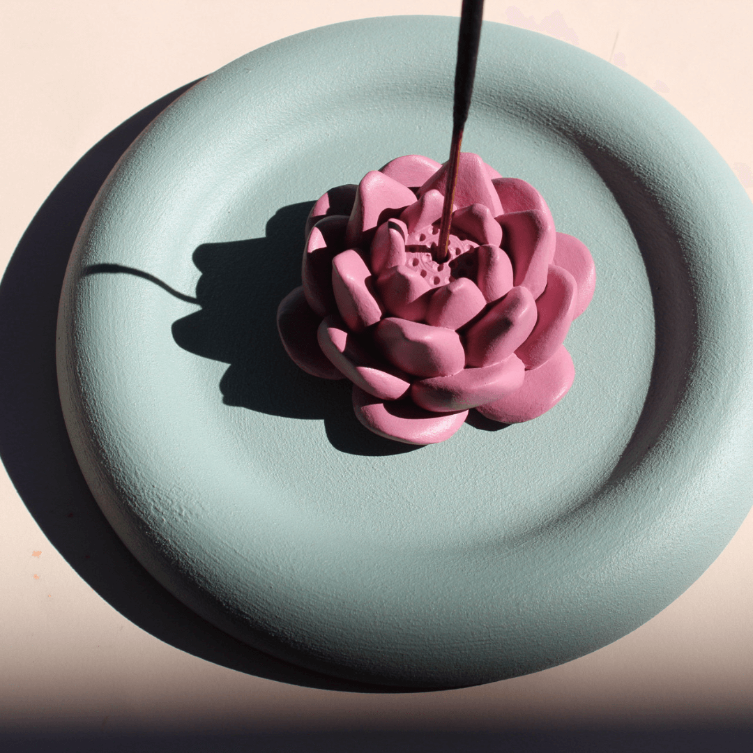 Lotus Incense Stick Holder + Coaster