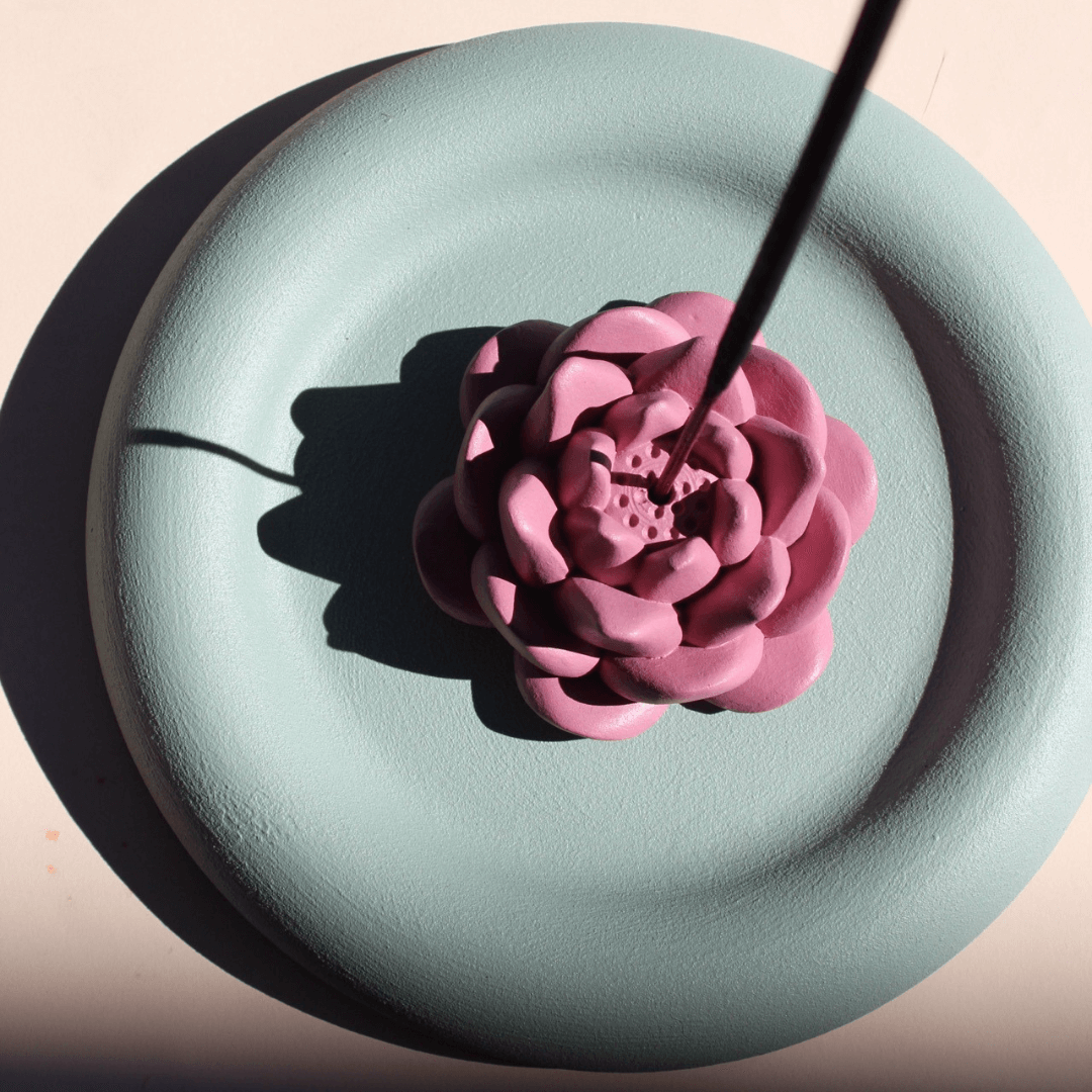 Lotus Incense Stick Holder + Coaster