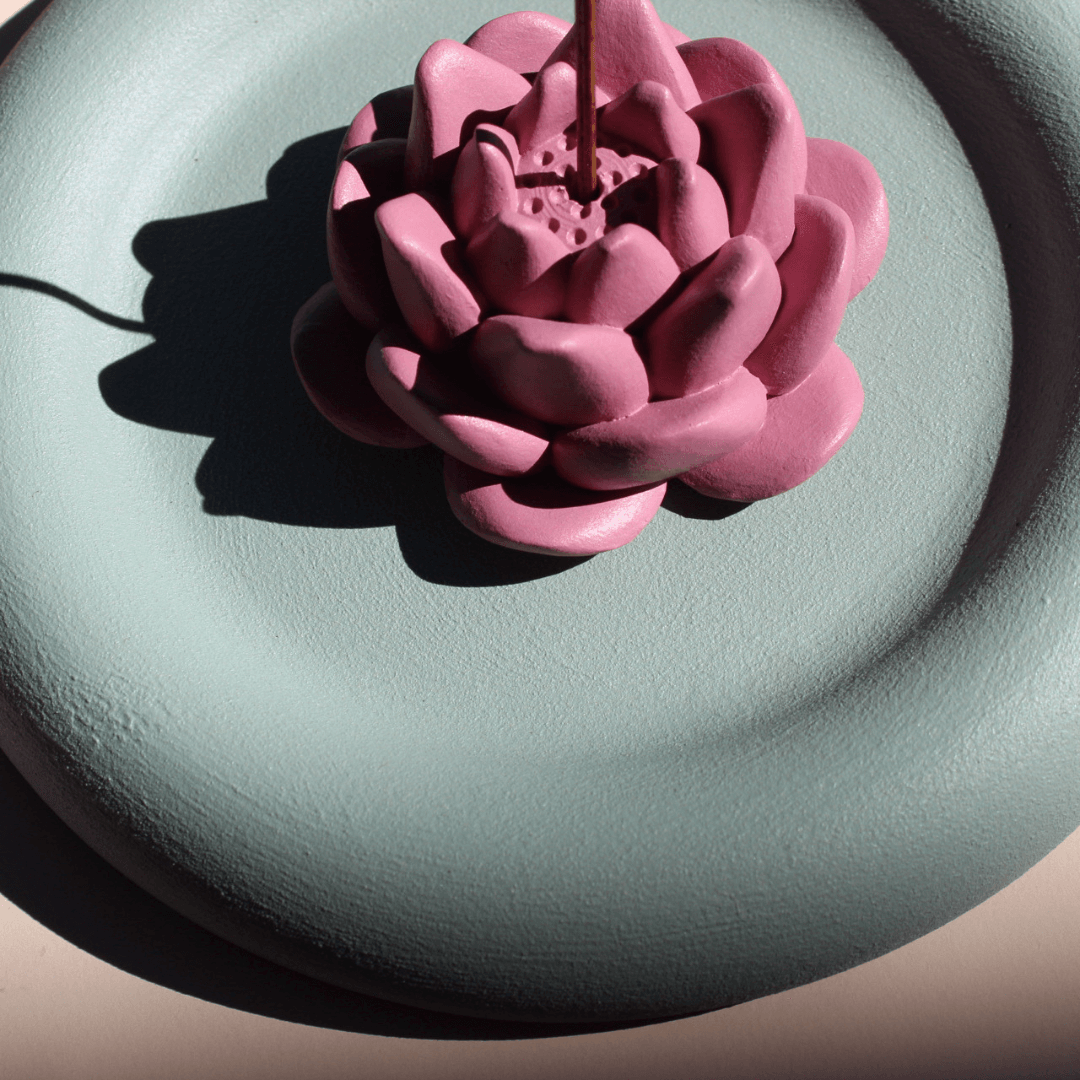 Lotus Incense Stick Holder + Coaster