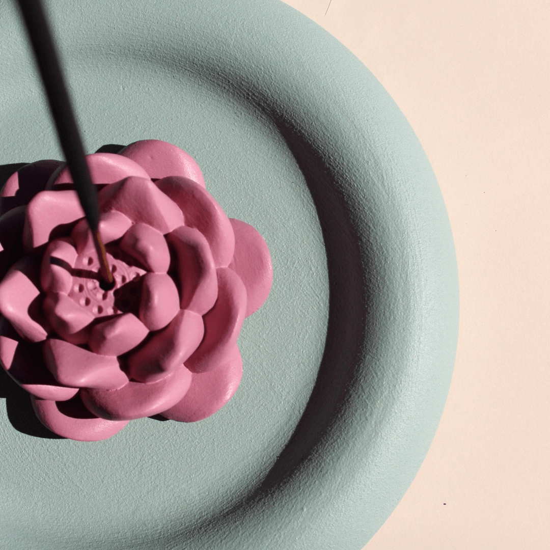 Lotus Incense Stick Holder + Coaster