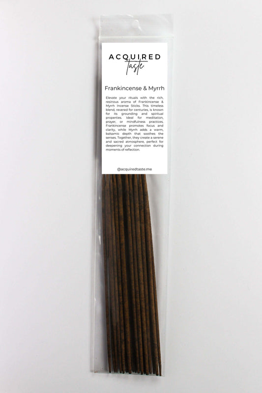 acquired taste incense sticks frankincense & myrrh scent