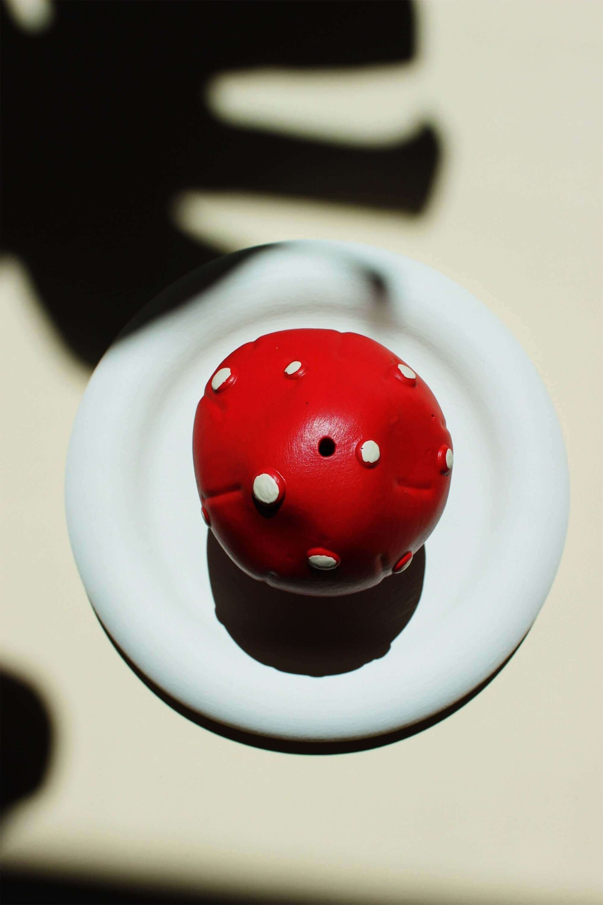 Red Mushroom Incense Stick Holder & Ash Tray
