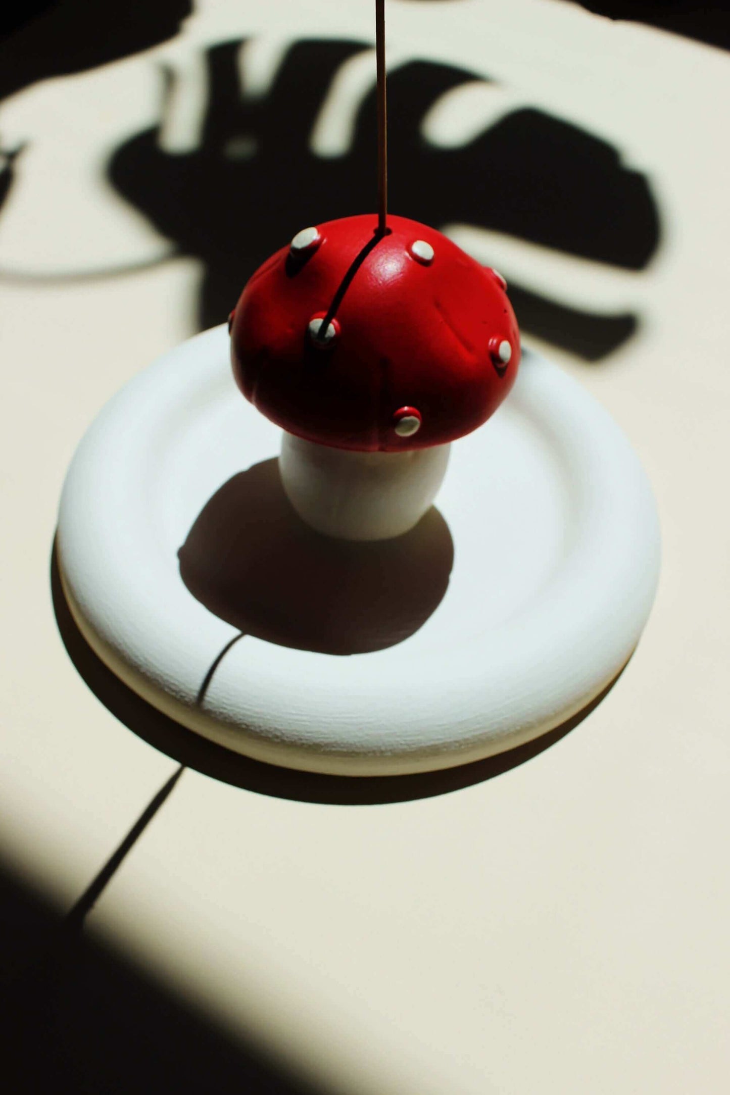 Red Mushroom Incense Stick Holder & Ash Tray