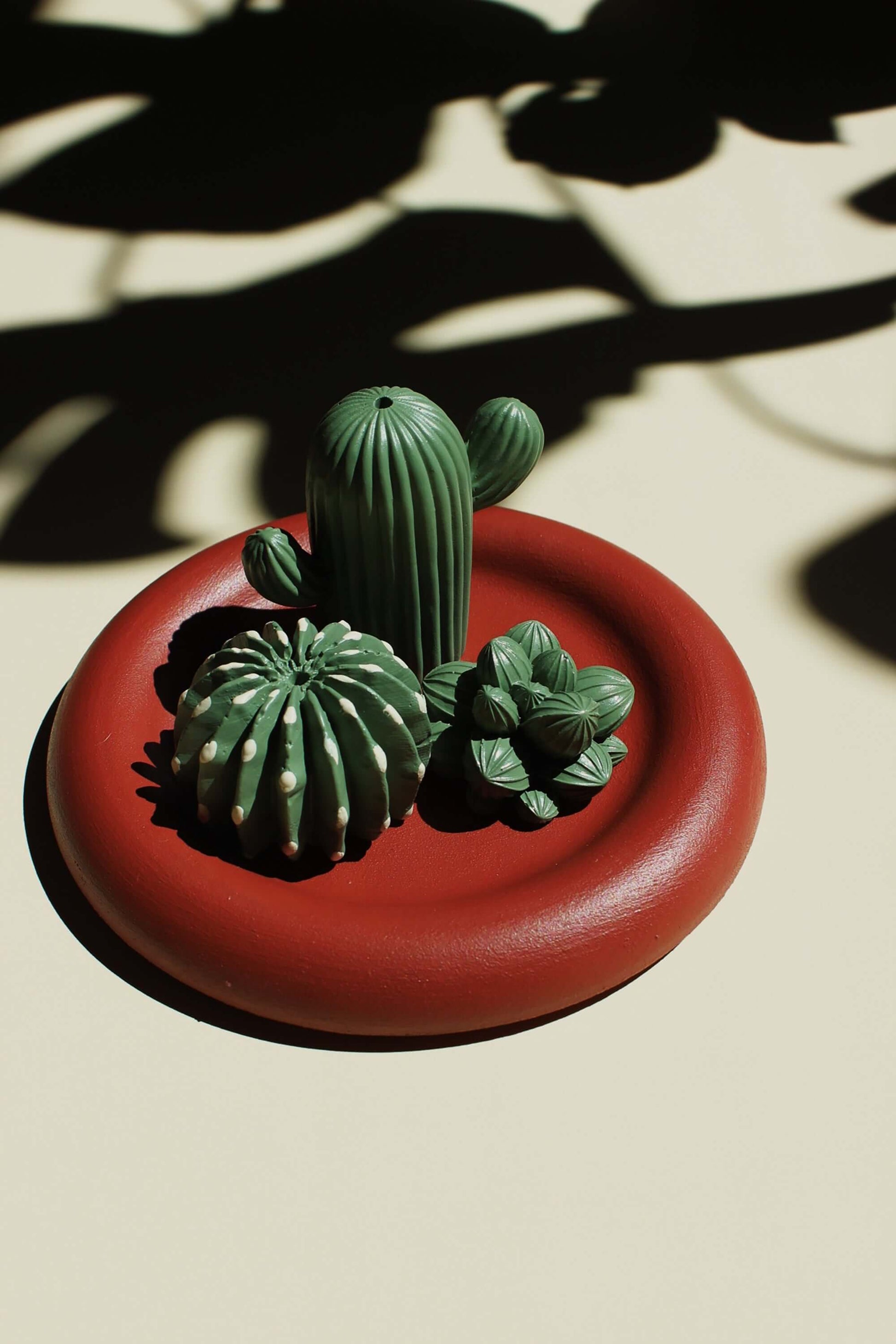 cacti and succulent incense stick holder set of 3 