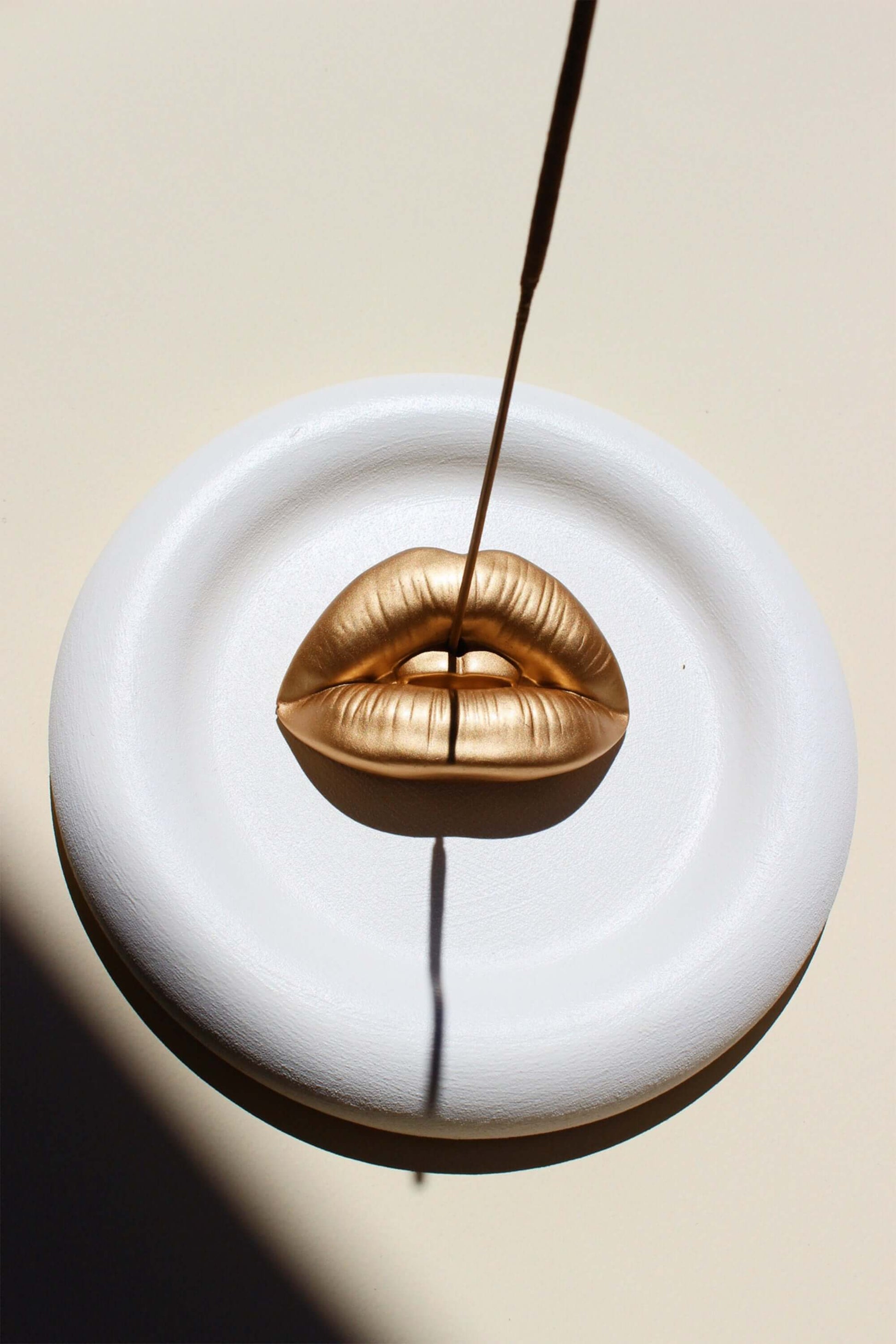 Golden Lips incense stick holder