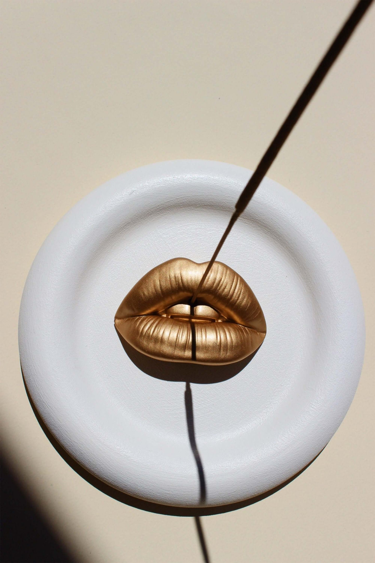 Golden Lips incense stick holder