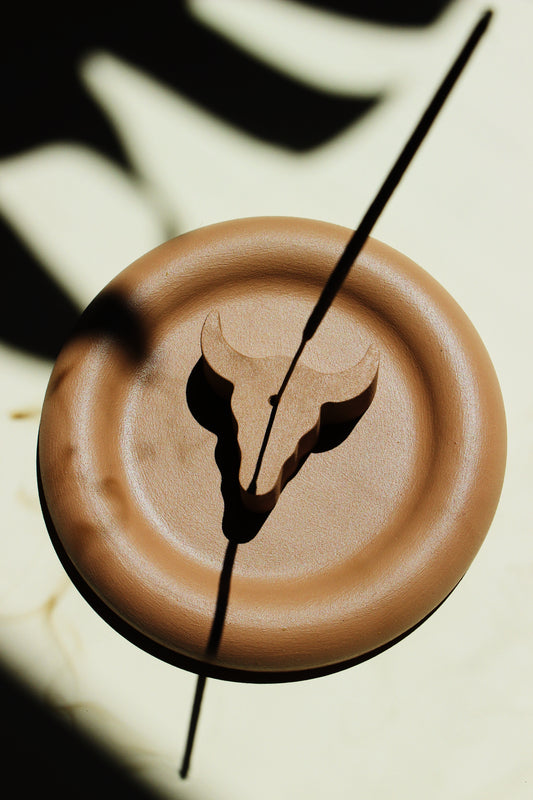 Acquired Taste Longhorn Incense Stick Holder + Ash Tray Coaster