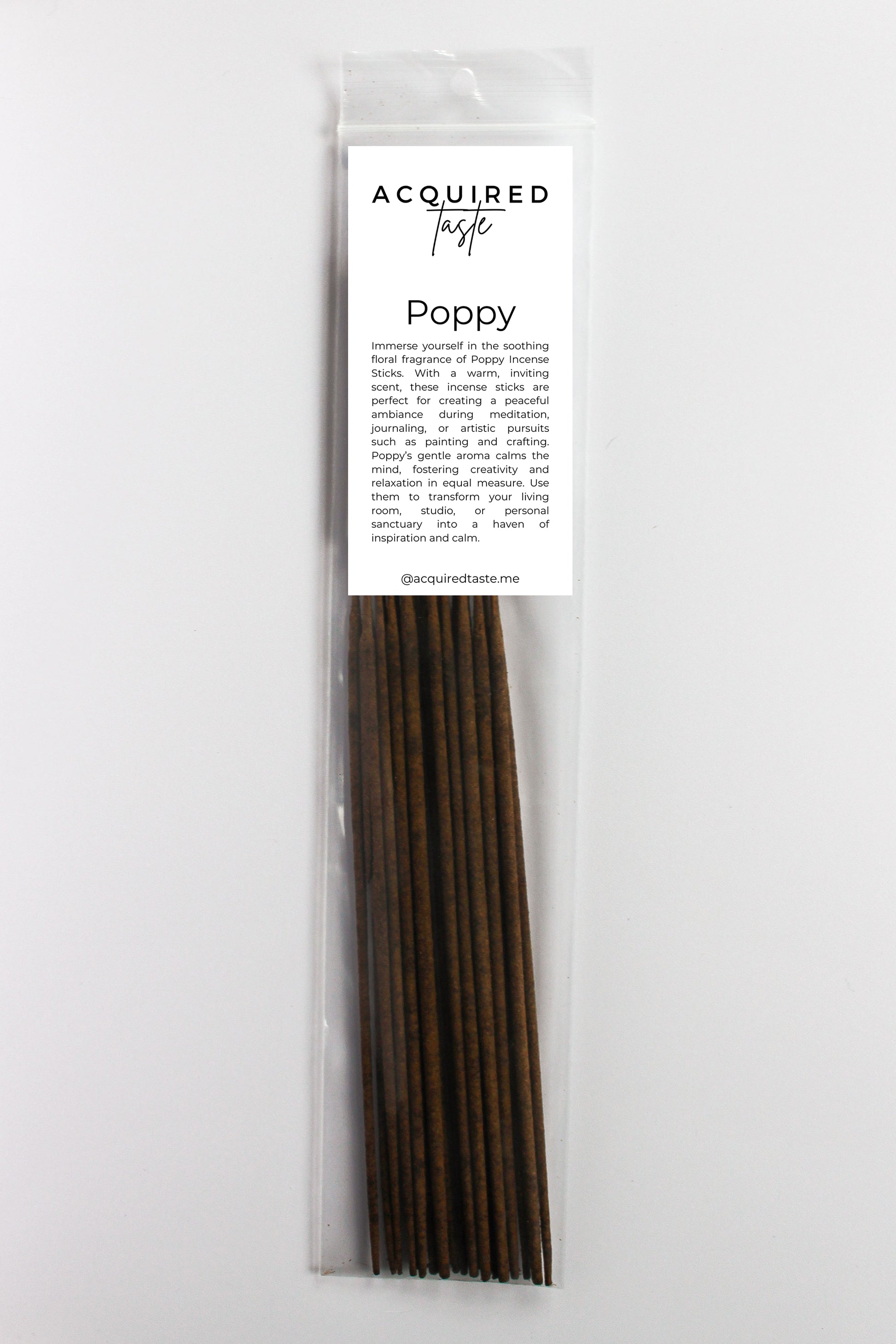 acquired taste incense sticks poppy