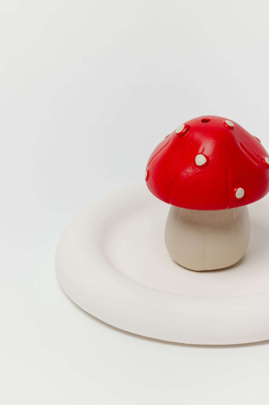 Shroom into the Groove Incense Stick Holder + Coaster