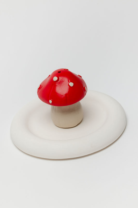 Shroom into the Groove Incense Stick Holder + Coaster