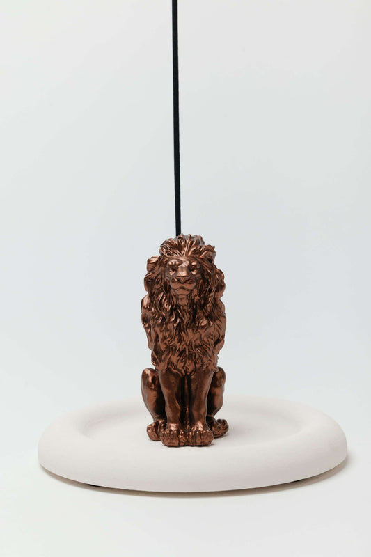 Leo Incense Stick Holder + Coaster