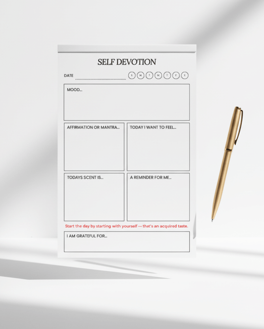 self devotion white notepad